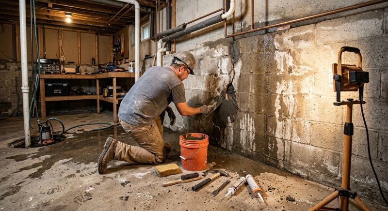 Wet Basement Repair in Greenville, SC