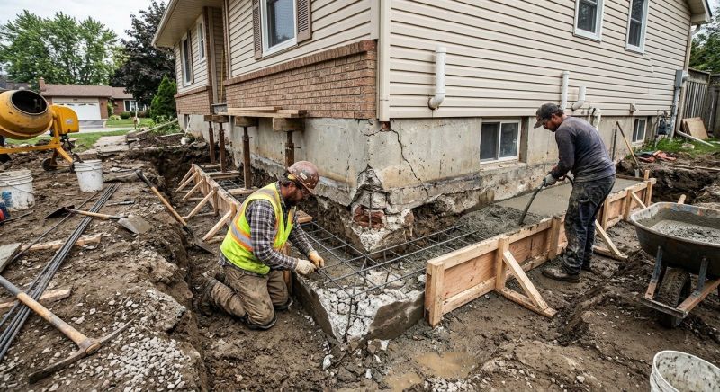 Foundation Settlement Repair in Greenville, SC